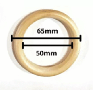 Argolla de madera 6,5 cm de diámetro