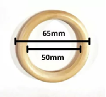 Argolla de madera 6,5 cm de diámetro